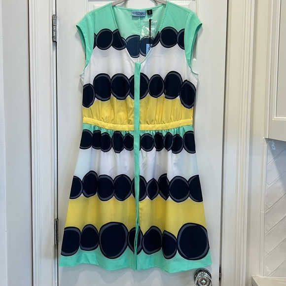Cynthia Rowley “Dot Stripe Prima Floral” in Lightweight Fabric Summer sz.10 NWT - Picture 1 of 9